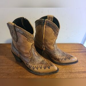 Old Gringo Brown Studded Ankle Boots Size 7.5